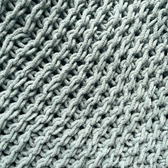 J.Jill Loose Knit, Dusty Blue/Teal Scoop-neck Oversize Sweater, Size XL - Picture 2 of 8